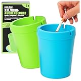 com-four® 2x XXL Aschenbecher für draußen - Windaschenbecher - Sturmaschenbecher mit Deckel -...