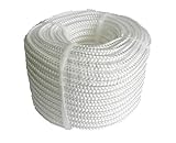 HKB ® 20 m x 6mm - POLYPROPYLEN SEIL PP Seil Polypropylenseil WEISS Festmacher Flechtleine Tauwerk...