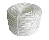 HKB ® 20 m x 6mm - POLYPROPYLEN SEIL PP Seil Polypropylenseil WEISS Festmacher Flechtleine Tauwerk...