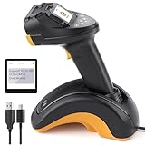 Inateck Barcode Scanner Bluetooth, 2D 1D Wireless Handheld Scanner, QR Code Scanner, mit Screen und...