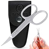 FABCARE Nagelschere inkl Etui & Ebook - Innovative Mikroverzahnung - Extra Scharfe Nagelschere mit...