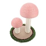 VALICLUD Katzen Kratzbaum Pilzform aus Natürlichem Jute Platzsparendes Klettergerüst mit...