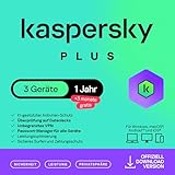 Kaspersky Plus Internet Security 2025 | 3 Geräte | 1 Jahr +3 Monate Gratis | Anti-Phishing und...
