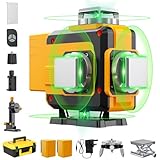 Kreuzlinienlaser Grün 16 Linien Nivellierlaser，4 x 360 °Laser Wasserwaage Selbstnivellierend,...