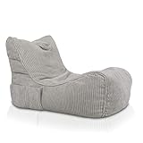 Ecopuf Flavio - Sitzsack Cord Sessel Mit Füllung Chaiselongue - Indoor Beanbag aus Velvet -...