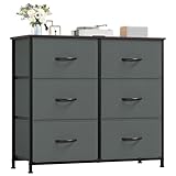 Somdot Kommode mit Schubladen aus Stoff, Komodenschrank, Kommode für Schlafzimmer Wohnzimmer Flur,...