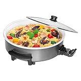 Clatronic® Partypfanne | Multifunktionspfanne zum Kochen, Braten und mehr | Keramikbeschichteter...