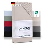 Blumtal® Baumwolle Spannbettlaken 140x200cm Basics Jersey - Bettbezug 140x200cm - Oeko-TEX...