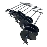 F & R Erdbohrer aus Stahl, Handerdbohrer zum Setzen von Erdlöchern, Handgriffe mit Gummi,...