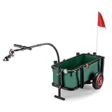 Wiltec Angelwagen mit Tasche, Angel Trolley bis 50 kg, Transportkarre mit 60 l Volumen, Bollerwagen...