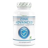 Zink 25 mg - 400 Tabletten - Premium: Zinkbisglycinat von Albion® + L-Histidin - Hohe...
