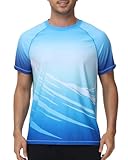 VAYAGER Herren-Badeshirts Rash Guard UPF 50+ Kurzarm, schnell trocknend, lockere Passform,...