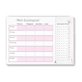 1 Notiz-Block Mein Essensplaner I dv199 I DIN A4 I 50 Blatt I Essens-Organizer mit Einkaufs-Liste...