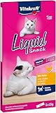 Vitakraft Liquid Snack, Katzen Leckerli, Katzensnack cremig, mit Huhn und Taurin, in einzelnen...
