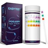 EASYTEST 3-in-1 Pool Teststreifen für Spa, 150 Stäbchen pH Wert Teststreifen Wassertest-Set...