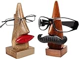 dg DESI GEN Handgefertigter Brillenhalter aus Holz, in Nasenform, als Dekorationsgeschenk für...