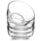 NUTRIUPS 4 Stück Glasschüssel Set, 600ml Salatschüssel Glas, Mini Glasschale