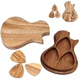 Gitarrenplektren-Set aus Holz mit anpassbarer Box, 3-teilig, Geschenk für Gitarristen, DIY...