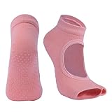 F Fityle 2 X Damen Sport Und Yoga Socken, Rutschfest, Halbe Zehenpartie, Klebrige Grip Socken,...