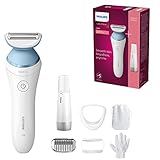 Philips Lady Shaver Series 8000 – Kabelloser Nass- Trockenrasierer inkl. 5 Zubehörteilen &...