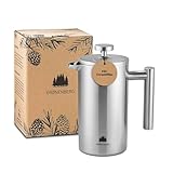 Groenenberg French Press I Hochwertige French Press Thermo mit Warmhalte-Funktion I Kaffeebereiter...