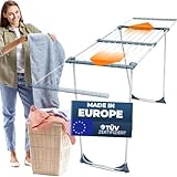 STAHLMANN ® Wäscheständer ausziehbar [20M Trockenfläche ] Made IN EU - Wäscheständer XXL [TÜV...