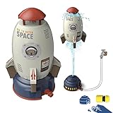 Outdoor Wasserspielzeug Sprinkler für Kinder Raketenform -Sprinklerspielzeug Sommer Outdoor Raketen...