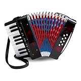 Akkordeon, 17 Tasten, 8 Basskn?pfe, Mini-Akkordeon-Instrument, Spielzeug-Akkordeon-Musikinstrument...