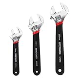 MAXPOWER Schraubenschlüssel Set verstellbarer Rollgabelschlüssel inkl. 150, 200, 250 mm 3-teilig...