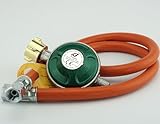 Druckminderer Set Gasregler mit Sicherheits-Sticker Gasdruckregler im Set mit Schlauch in...