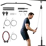 SPORTNOW Fitness Latzug Gym Fitnesssgeräte Kabelzug Pulley System Arm Krafttraining Latzugmaschine...