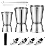 Cocktail Jigger Messbecher Edelstahl Barmaß 3cl/4cl/5cl Gin Measuring Cups Set Klein Doppelmaß...