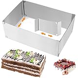 Rdddhur Backrahmen Rechteckig Verstellbar, Backrahmen Eckig Verstellbar, Tortenring Eckig für...