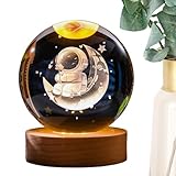 Whnbuij Kugel, Astronautenkugel mit Leuchtsockel, Kolibri-Glaslampe mit Sockel für Schlafzimmer,...