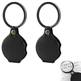 OuryTech Lupe, 2 Stück Taschenlupe Lupenbrille Vergrößerungsglas, Faltbare Mini Lupe Für Lesen...