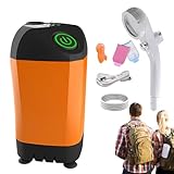 Tragbare Dusche für Camping, Camp-Duschpumpe, Tasche mit Kopf, Temperaturanzeige, elektrischer...