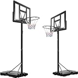 LIFERUN Basketballkorb Outdoor, Verstellbare Korbhöhe von 230 bis 305 cm, Basketballständer mit...