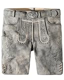 Stockerpoint Herren Oliver Trachtenlederhose, Rauch geäscht, 52