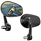 KEMIMOTO Universal Motorradspiegel für Lenker, 2 Stück Lenkerendenspiegel Motorrad E-geprüft,...