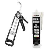TECPO Montagekleber Fix Power, 480g Universal Baukleber Kartuschen Kraftkleber mit...