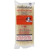 Farmer Reisnudeln – Thailändische, 3 mm breite Reisbandnudeln aus Reismehl, gerade – 1 x 400 g