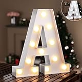 LED Buchstaben Lichter Alphabet,Led Leuchtbuchstabe mit Warmes & Kaltes Weiß,LED Brief Beleuchtung...