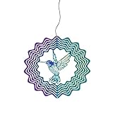 MYLERCT Windspiel Balkon, 100 x 100mm 3D Windspiel Edelstahl, Garten, Farbiges Vogel, Geeignet für...