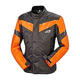 FAST WAY Rain Basic Motorrad Regenjacke Herren, 2 Außen- und 1 Innentasche, Weitenverstellbar An...