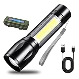 Tomedeks Superhelle Mini-Schlüsselanhänger-Taschenlampe, wasserdicht, wiederaufladbar, Powerbank,...