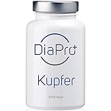 DiaPro® Kupfer Hochdosierte Kupfer-Tabletten mit 2 mg Kupfer pro Tablette aus Kupfer-Gluconat 365...