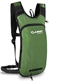 SASMO® Fahrradrucksack klein 6L (Grün) - Thermofach & Helmnetz | MTB Rucksack & Skirucksack -...