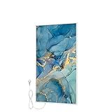 BR Bringer Bild Infrarotheizung mit Rahmen - Bildheizung mit UV Druck - 60x100x1,8cm - Fluid Art...