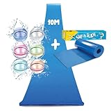 Wasserrutschmatte Riesen Pack XXL | 1 Rutschmatte 10 Meter + 6 Wiederaufladbare Wasserbomben aus...