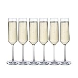 SUNESA Champagnerflöten Handgeblasenes Glas Champagner-Flöten, klassische Weingläser, nicht...